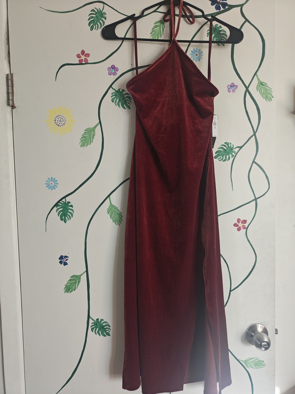 Banana Republic Velvet Dress in Rust Orange/Red (XS Petite)